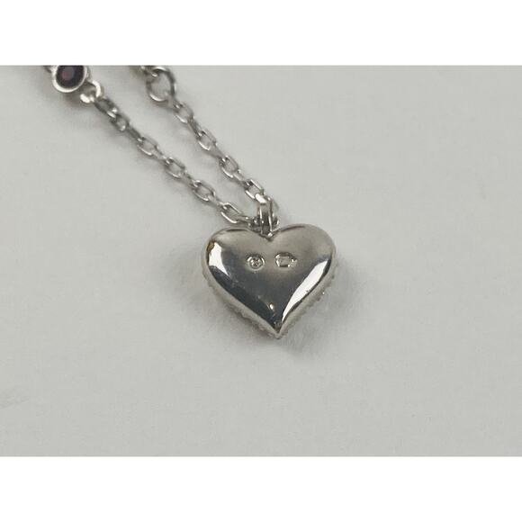 Swarovski Heart Bracelet Crystal Pave Chain Adjustable Red Rhinestone Dainty Swa - Picture 6 of 11